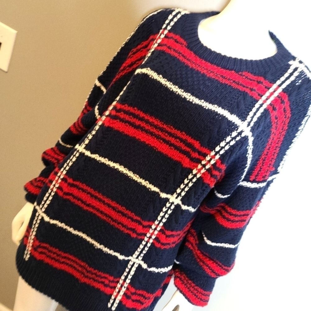 Embassy Row Blue Hand Knit Sweater XL - Picture 5 of 9